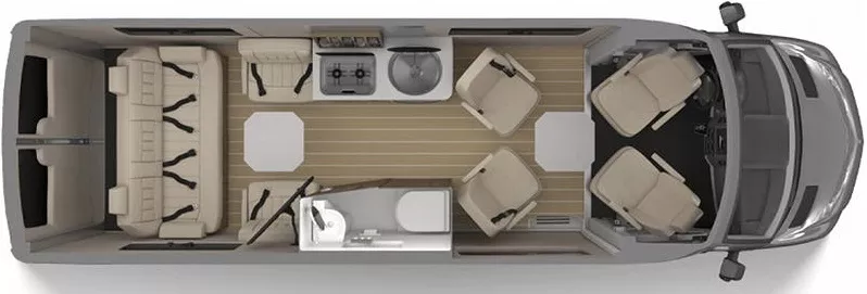 24' 2019 Airstream Interstate Ext Lounge TOMMY BAHAMA Floorplan