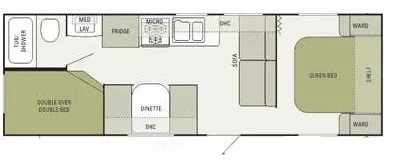 29' 2013 Starcraft Ar-One 26BH - Bunk House Floorplan