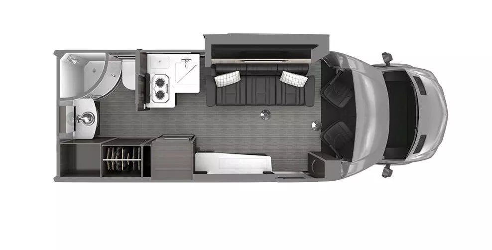 25' 2022 Airstream Atlas MURPHY SUITE w/Slide Floorplan