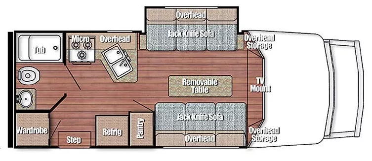 24' 2019 Gulf Stream B Touring Cruiser 5230 w/Slide Floorplan