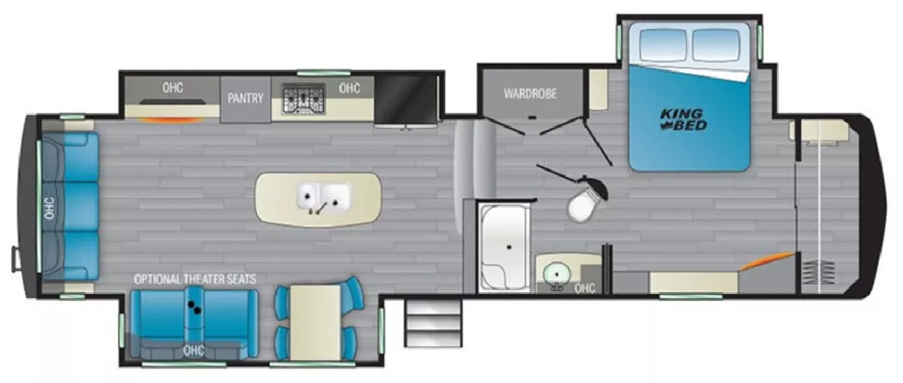 40' 2022 Heartland Big Country 3560SS w/3 Slides Floorplan