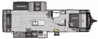 33' 2021 Keystone Outback Ultra-Lite 292URL w/2 Slides Floorplan