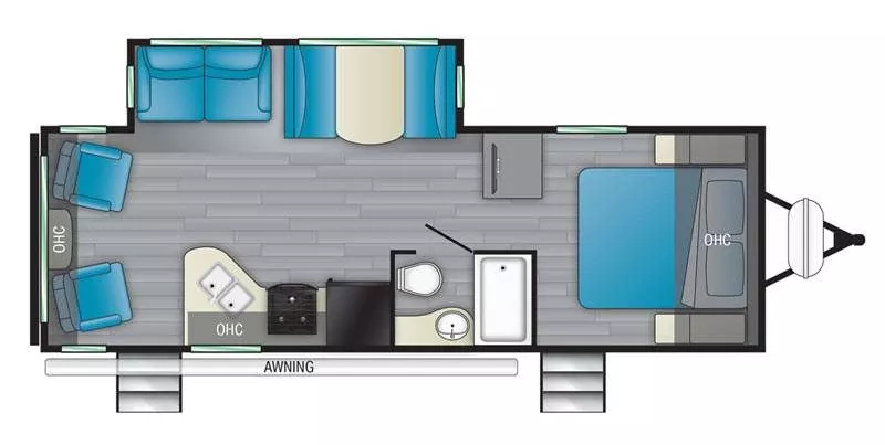 30' 2022 Heartland Mallard M27 w/Slide Floorplan