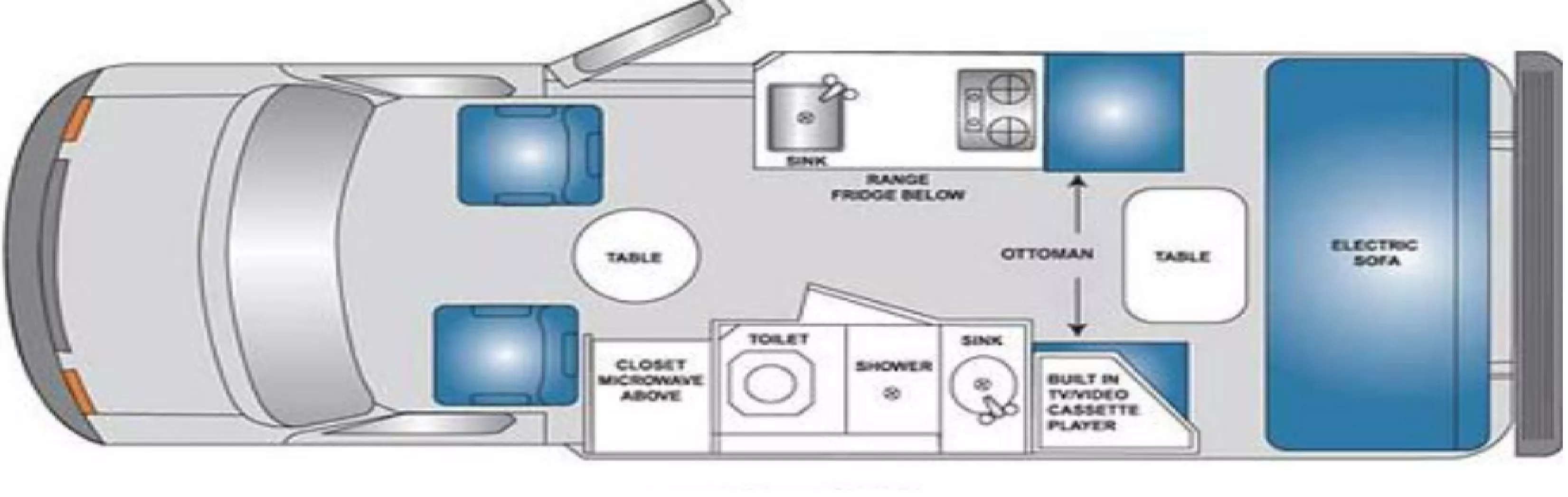 20' 2007 Pleasure-Way LEXOR TS Floorplan