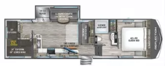 34' 2023 Grand Design Reflection 150 298BH w/Slide - Bunk House Floorplan