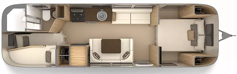 30' 2019 Airstream Flying Cloud 30FB BUNK - Bunk House Floorplan