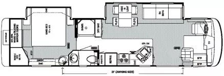 39' 2005 Newmar Dutch Star 3810 350hp Caterpillar w/2 Slides Floorplan