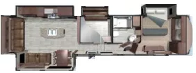 42' 2018 Highland RV Open Range 371MBH w/4 Slides Floorplan