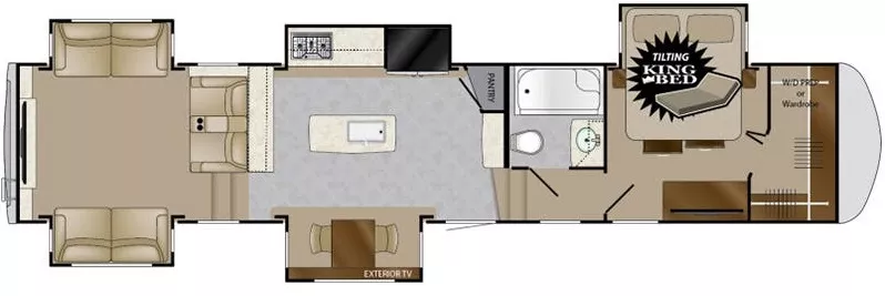 42' 2018 Heartland Landmark 365 PHOENIX w/5 Slides Floorplan