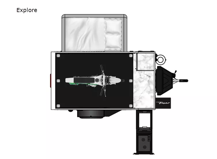 13' 2025 Intech RV Flyer EXPLORE - Toy Hauler Floorplan