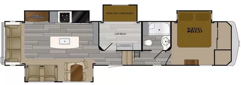 41' 2017 Heartland Bighorn Traveler 39MB w/4 Slides - Bunk House Floorplan