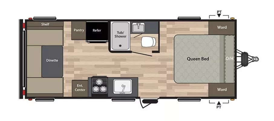 25' 2019 Keystone Summerland 2020QB Floorplan