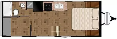 25' 2016 Heartland Prowler Lynx 22LX Floorplan