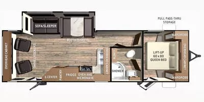 33' 2015 Cruiser RV Fun Finder 272RLSS w/Slide Floorplan