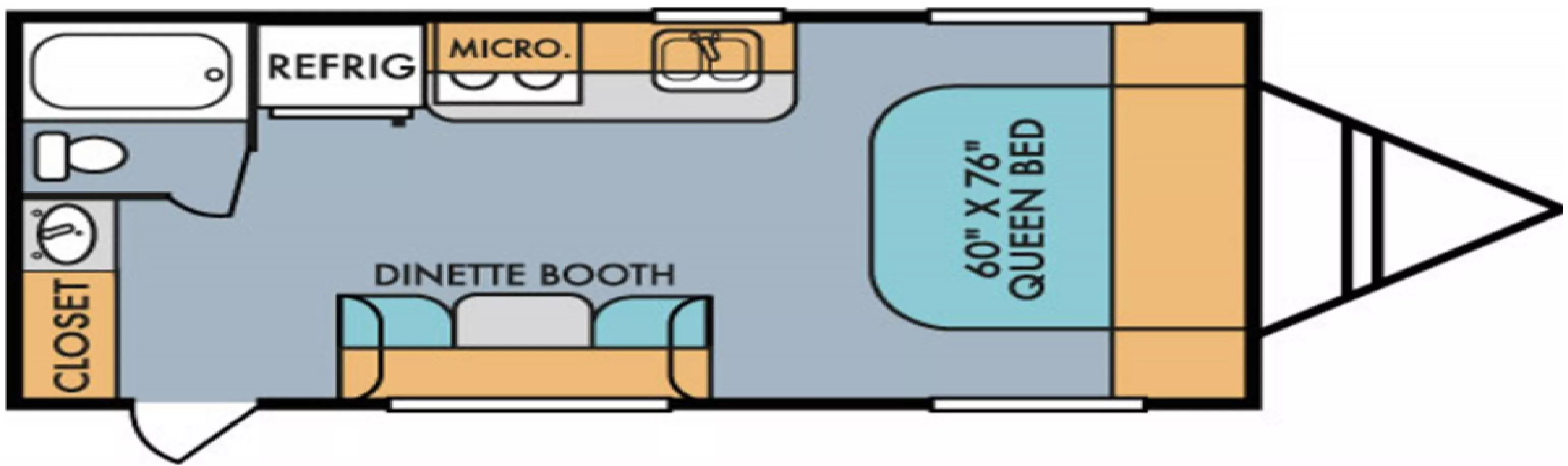 23' 2018 Riverside RV White Water Retro M-189 Floorplan