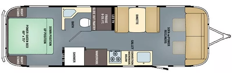 31' 2017 Airstream Classic 30 Floorplan