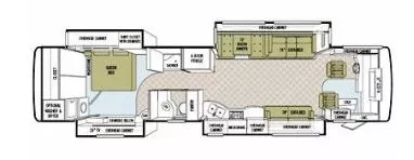 40' 2006 Tiffin Allegro Bus 40QDP 400hp Cummins w/4 Slides Floorplan