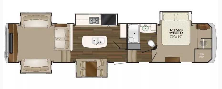 42' 2018 Heartland Big Country 4011ERD w/5 Slides Floorplan