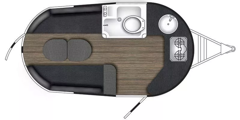 16' 2018 Airstream Basecamp 16 Floorplan