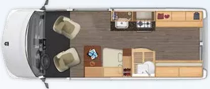 19' 2018 Hymer Aktiv 1.0 Floorplan