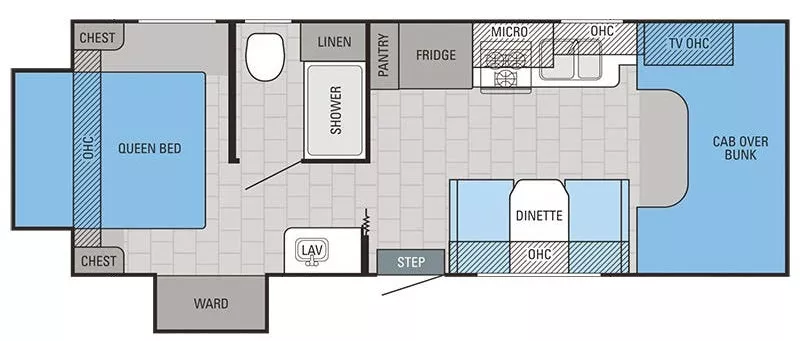 26' 2016 Jayco Redhawk 23XM w/2 Slides Floorplan