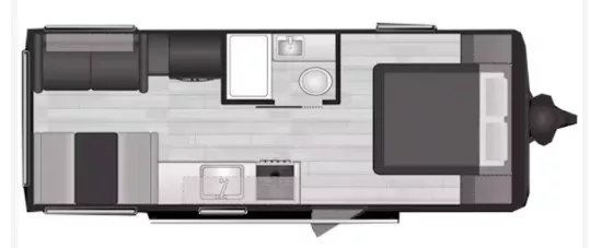 25' 2025 Keystone Springdale Classic 200RLC Floorplan