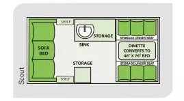 15' 2023 A Liner SCOUT Floorplan