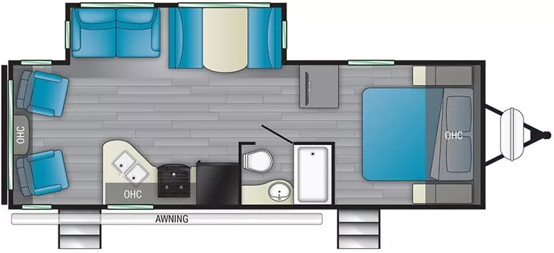 30' 2022 Heartland Mallard M 27 w/Slide Floorplan