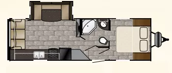 30' 2017 Heartland Trail Runner 265SLE w/Slide Floorplan