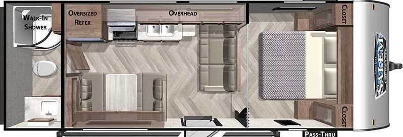 27' 2020 Forest River Wildwood X-Lite 241QBXL Floorplan