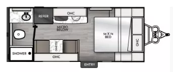 20' 2024 Coachmen Remote 17R Floorplan