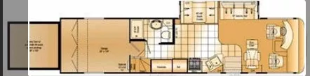 37' 2007 Damon Outlaw 3611 w/Slide - Toy Hauler Floorplan