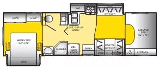 32' 2007 Fleetwood Jamboree 31K w/2 Slides Floorplan