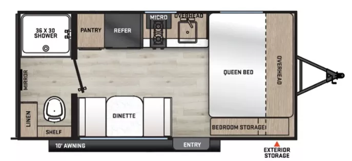 19' 2024 Forest River Coachmen Catalina Summit 154RBX Floorplan