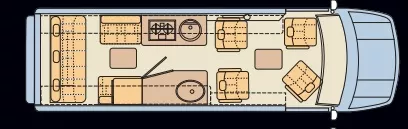 24' 2019 Midwest Automotive Design Weekender 3500 MD4 Floorplan