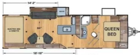 37' 2020 Eclipse Recreational Vehicl ATTITUDE ICONIC w/2 Slides & Generator  - Toy Hauler Floorplan