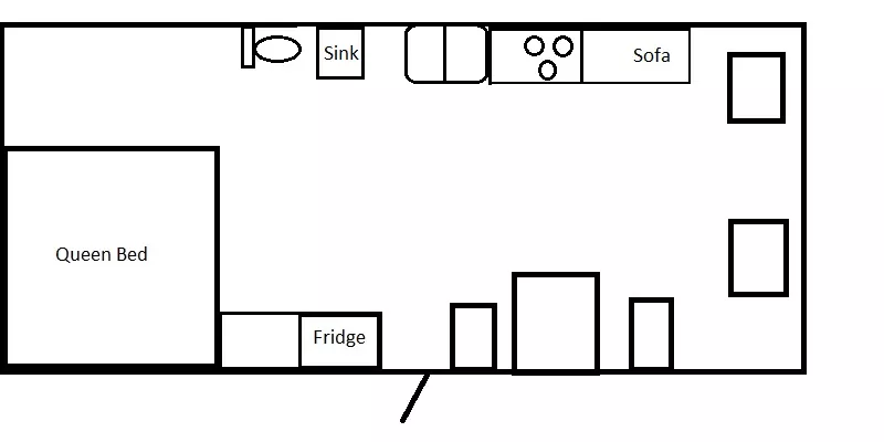 31' 2000 Coachmen Leprechaun 305MB Floorplan