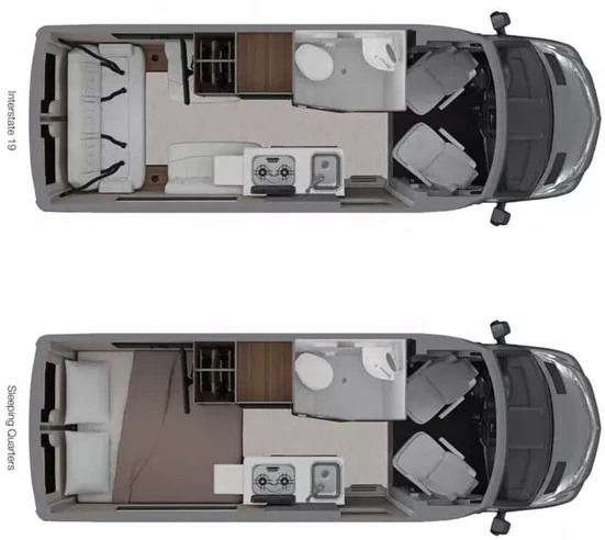 19' 2022 Airstream Interstate 19 Floorplan