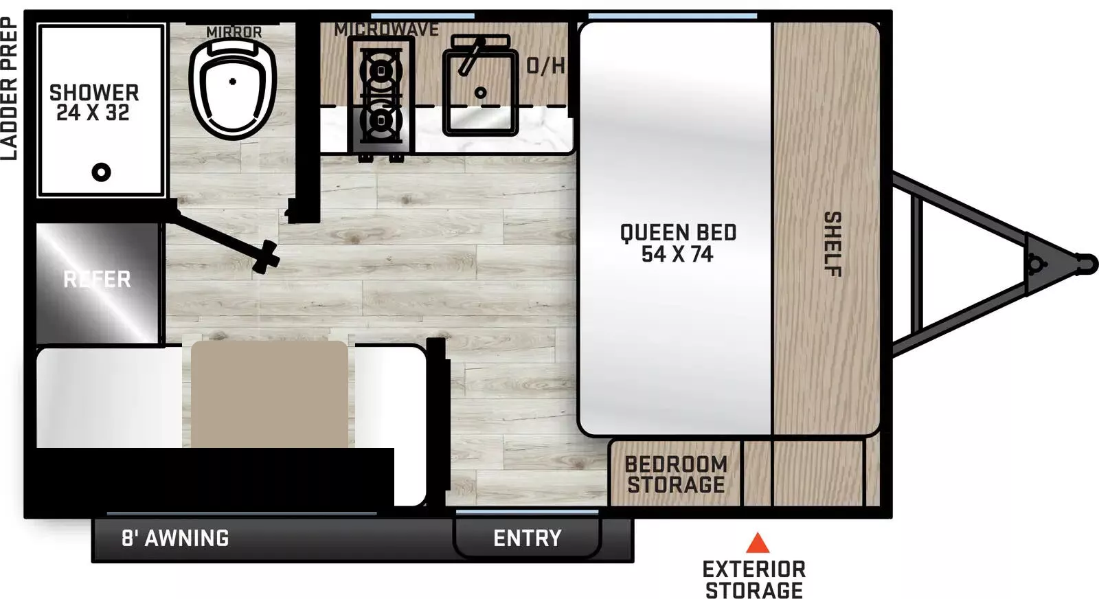 16' 2025 Coachmen Catalina Summit Series 7 134RDX Floorplan