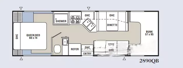 31' 2005 Coachmen Freedom Series 289 QB Floorplan