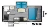 22' 2021 Heartland Mallard 210RB w/Slide Floorplan