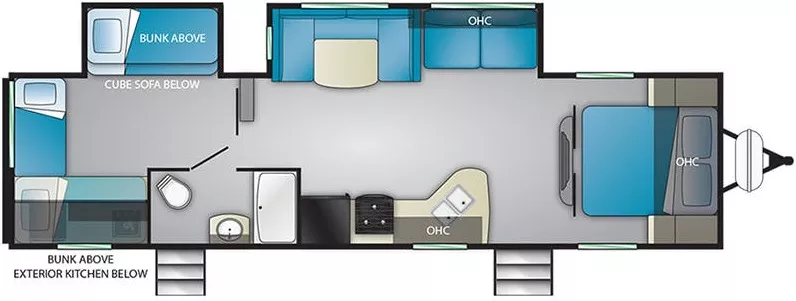 37' 2020 Heartland Pioneer DS320 w/2 Slides - Bunk House Floorplan