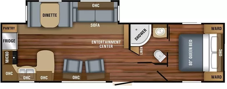 33' 2019 Jayco Jay Flight 29RKS w/Slide Floorplan