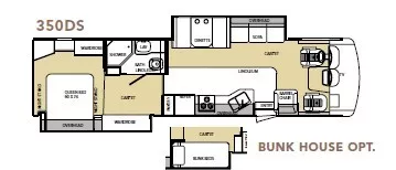 35' 2007 Forest River Georgetown SE 350DS LIMITED w/2 Slides Floorplan