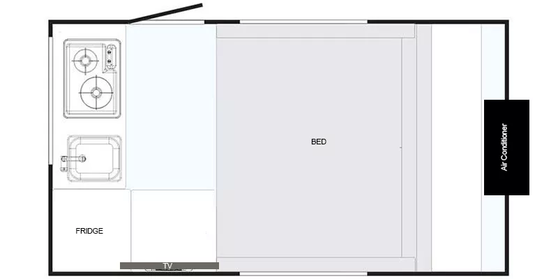 13' 2016 Little Guy Silver Shadow 5X10 QUICKSTART Floorplan