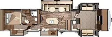 41' 2017 Highland RV Open Range Roamer 376FBH w/5 Slides Floorplan