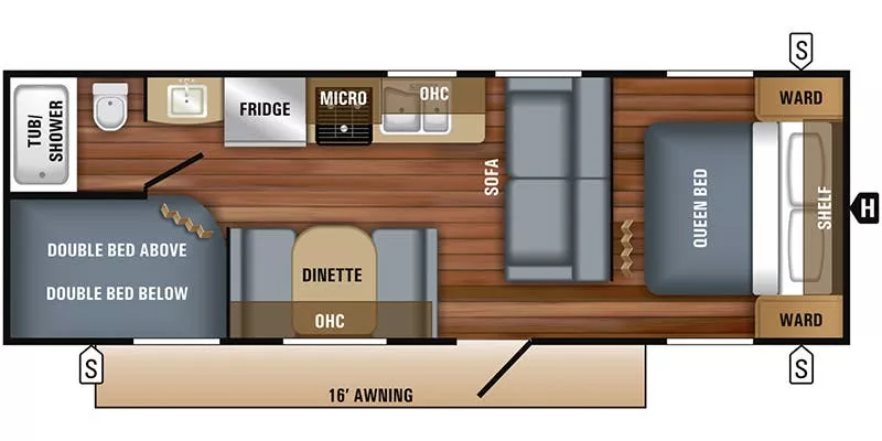 29' 2019 Jayco Jay Flight Slx 264BH - Bunk House Floorplan