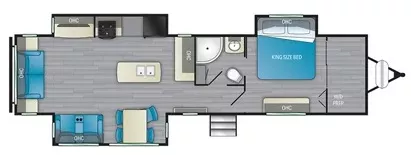 39' 2022 Heartland Mallard 335 w/3 Slides Floorplan