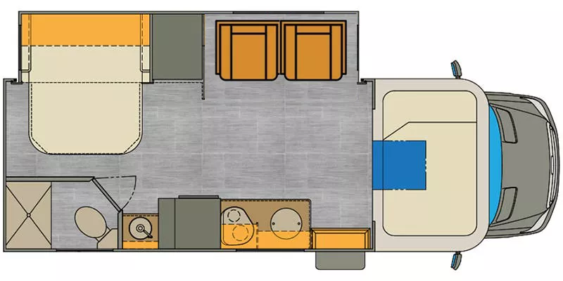 24' 2020 Renegade RV Vienna 25FWC w/Slide Floorplan