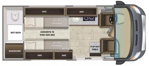 20' 2022 Entegra Coach Ethos 20T Floorplan